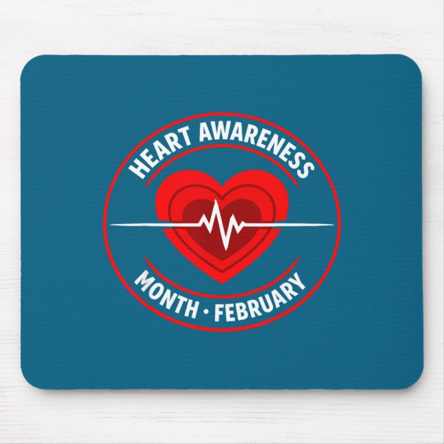 Heart Disease Awareness  Mouse Mat (Front)