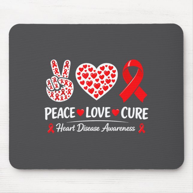 Heart Disease Awareness  Mouse Mat (Front)