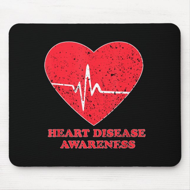 Heart Disease Awareness -national Wear Red Shirt D Mouse Mat (Front)
