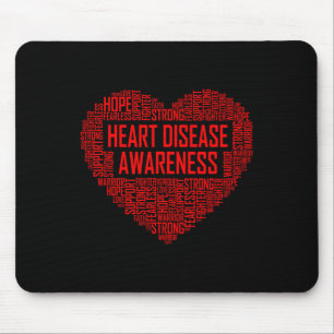 Heart Disease Awareness Red Heart Gift February We Mouse Mat