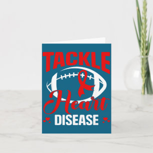 Heart Disease Awareness Red Heart Tackle Heart Dis Card