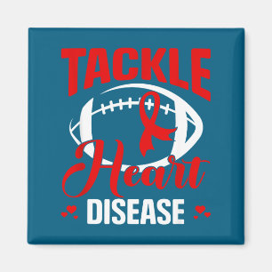 Heart Disease Awareness Red Heart Tackle Heart Dis Magnet