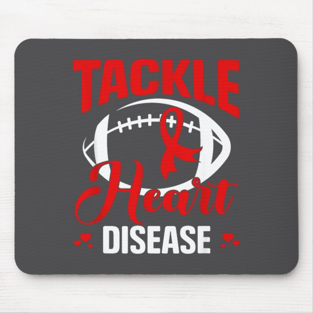 Heart Disease Awareness Red Heart Tackle Heart Dis Mouse Mat (Front)