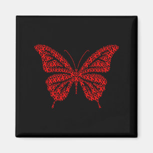 Heart Disease Awareness Red Ribbon &amp; Heart Hea Magnet