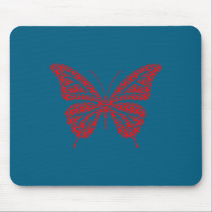Heart Disease Awareness Red Ribbon &amp; Heart Hea Mouse Mat