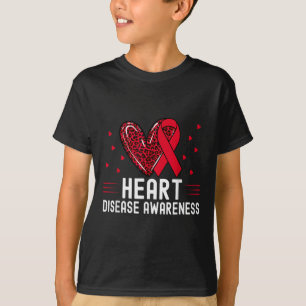 Heart Disease Awareness Shirt Chd Wear Red