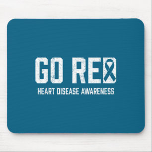 Heart Disease Awareness Shirt Go Red Heart Disease Mouse Mat