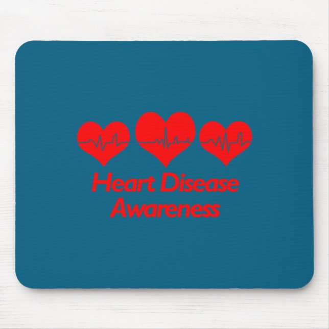 Heart Disease Awareness Shirt - Heart Health  Mouse Mat (Front)