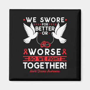 Heart Disease Awareness Spouse Husnd Wife Support  Magnet
