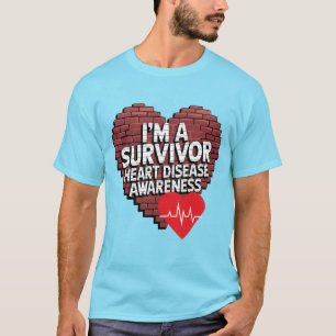 Heart Disease Awareness T-Shirt Design.