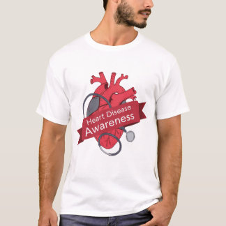 Heart Disease Awareness T-Shirt Design.