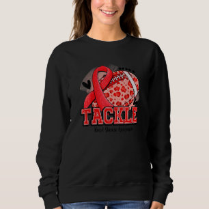 Heart Disease Awareness Tackle Football Leopard Re Sweatshirt