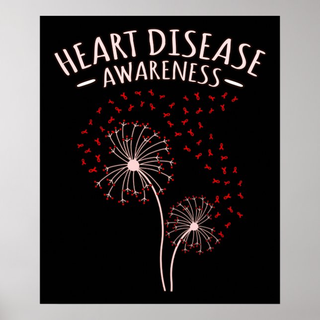 Heart Disease Awareness Trees Survivor Patient Gra Poster (Front)