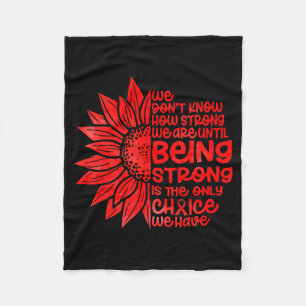 Heart Disease Awareness Warrior Survivor Supporter Fleece Blanket