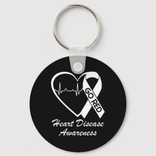 Heart Disease Awareness We Wear Red In February Go Key Ring
