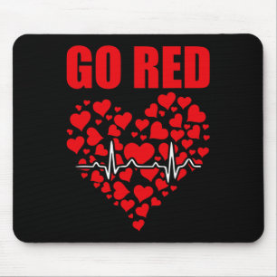 Heart Disease Awareness We Wear Red In February Go Mouse Mat