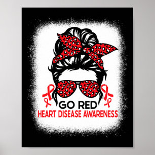 Heart Disease Awareness We Wear Red In February Go Poster