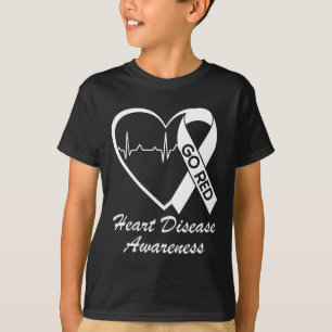 Heart Disease Awareness We Wear Red In February Go T-Shirt