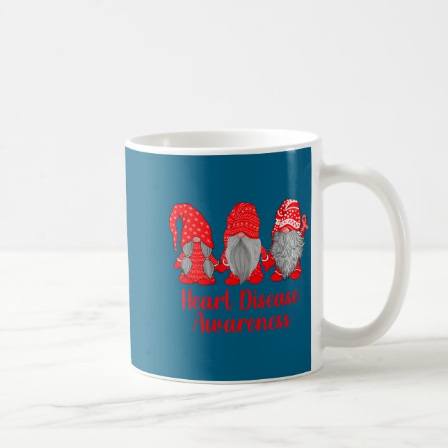 Heart Disease Awareness Wear Red In February Famil Coffee Mug (Right)