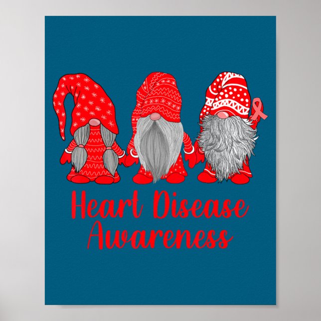 Heart Disease Awareness Wear Red In February Famil Poster (Front)