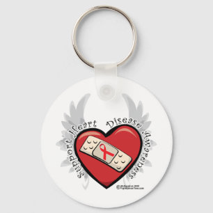 Heart Disease Band Aid Key Ring