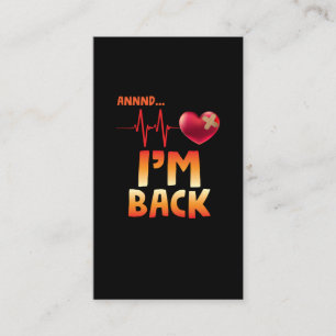 Heart disease bypass surgery recovering business card