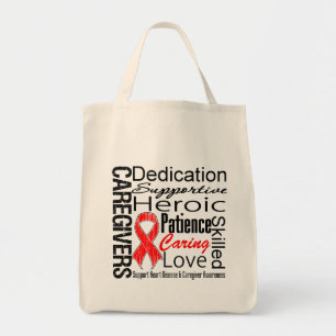 Heart Disease Caregivers Collage Tote Bag