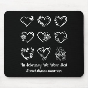 Heart Disease Chd Awareness Month Women Men Kids H Mouse Mat