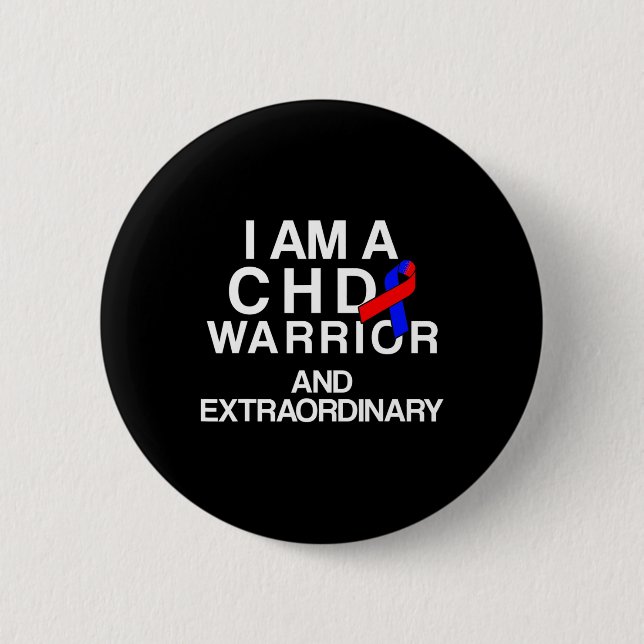 Heart Disease Defect Survivor Chd Warrior 2  6 Cm Round Badge (Front)