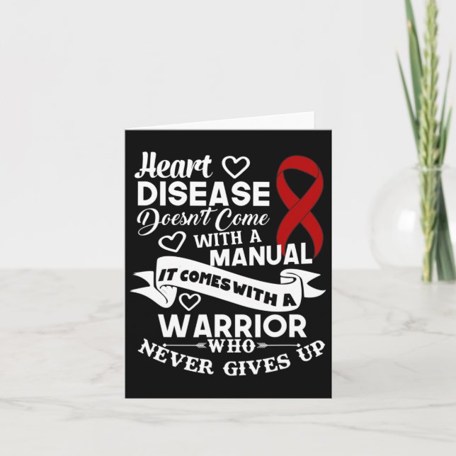 Heart Disease Doesn't Come With A Manual Warrior R Card (Front)