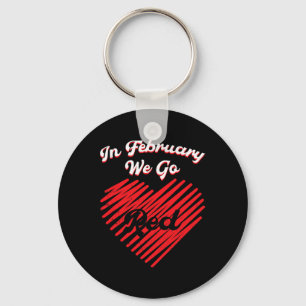 Heart Disease February Wear Red Heart Disease Awar Key Ring