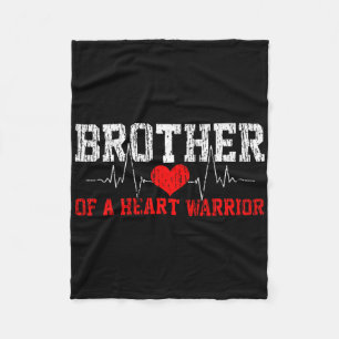 Heart Disease Heartbeat Warrior Brother Gift Fleece Blanket