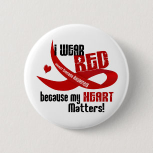 Heart Disease I Wear Red For ME 33 6 Cm Round Badge