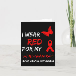Heart Disease I Wear Red For My Great-grandson Rib Card