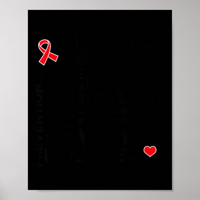 Heart Disease Month Suprt Walk Tee  Poster (Front)