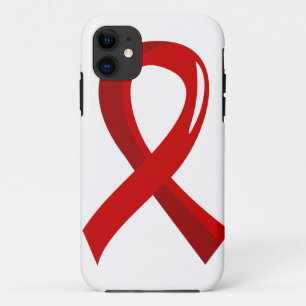 Heart Disease Red Ribbon 3 iPhone 11 Case