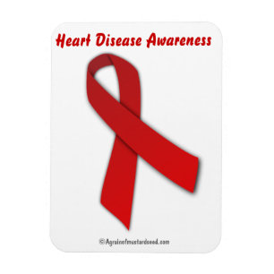 Heart Disease Red Ribbon Magnet