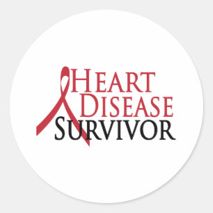 Heart Disease Survivor Classic Round Sticker