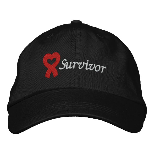 Heart Disease Survivor Embroidered Hat (Front)