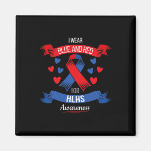Heart Disease T Shirt With Blue Red Ribbon For Feb Magnet