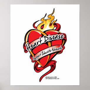 Heart Disease Tattoo Heart Poster