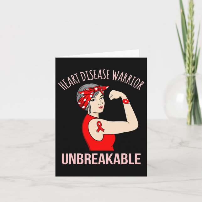 Heart Disease Warrior Awareness Survivor Patient G Card (Front)