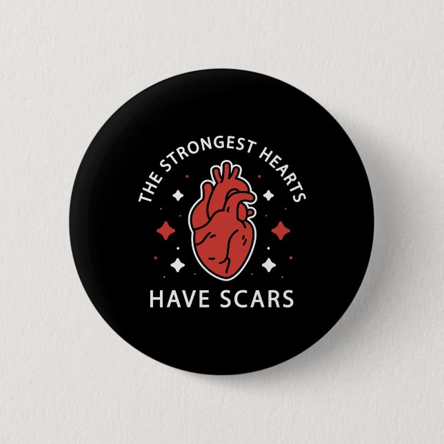Heart Disease Warrior Chd Awareness  6 Cm Round Badge (Front)