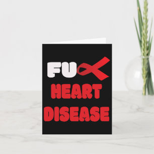 Heart Disease Warrior Health Ribbon Faith Card