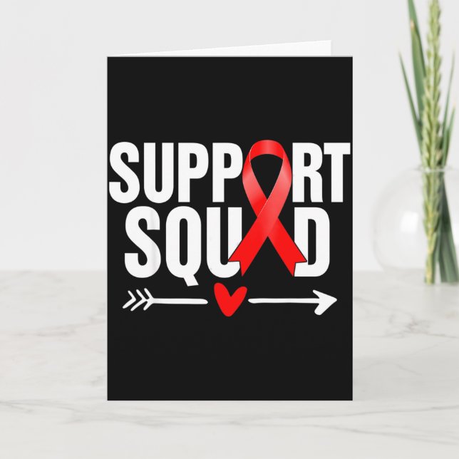 Heart Disease Warrior Support Squad Heart Disease  Card (Front)