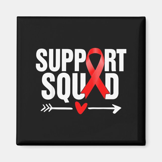 Heart Disease Warrior Support Squad Heart Disease  Magnet (Front)