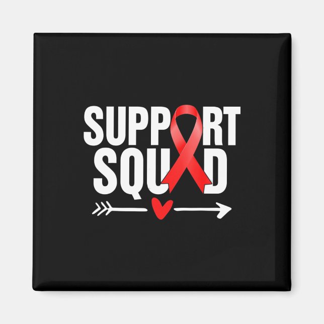 Heart Disease Warrior Support Squad Heart Disease  Magnet (Front)