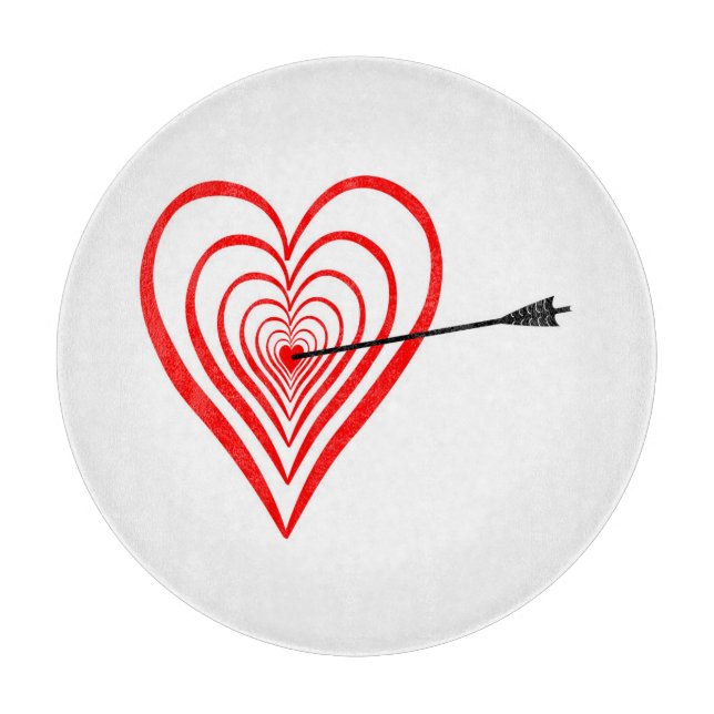 heart disk with arrow cutting board (Front)