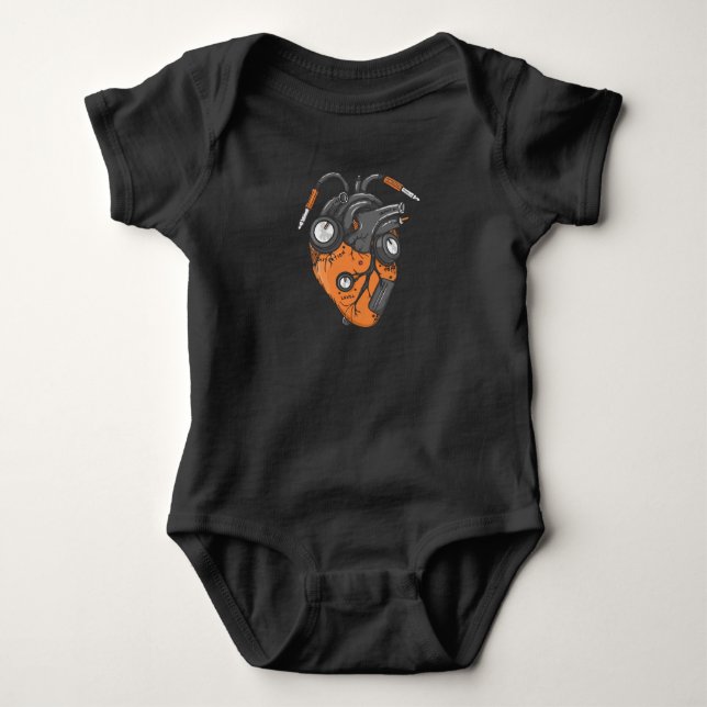 Heart Distortion Baby Bodysuit (Front)