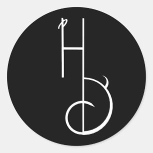 Heart Divided Black And White HD Logo Sticker